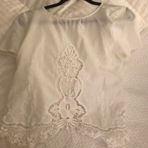 White lace top. Urban outfitters. Size medium